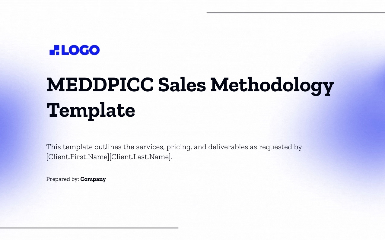 MEDDPICC Sales Proposal Template