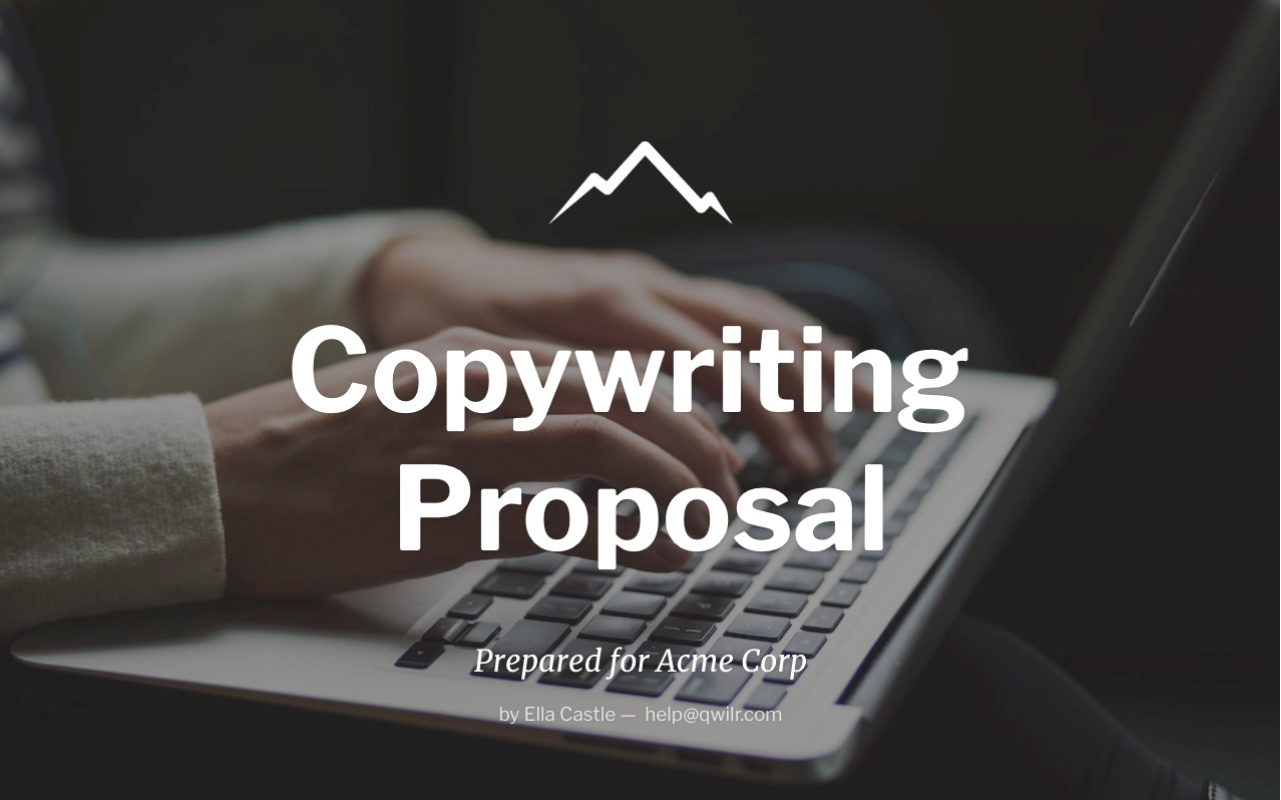 Copywriting Proposal Template