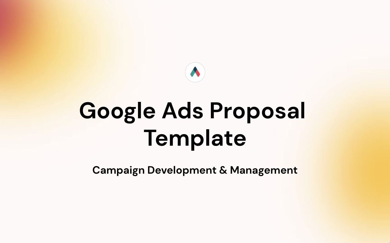 Google Ads Proposal Template